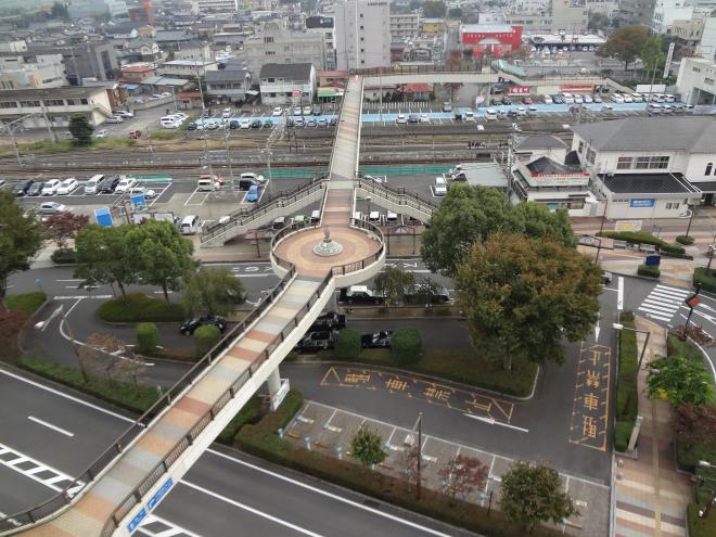 『下館駅ペデストリアンデッキ　スピカ屋上から』の画像